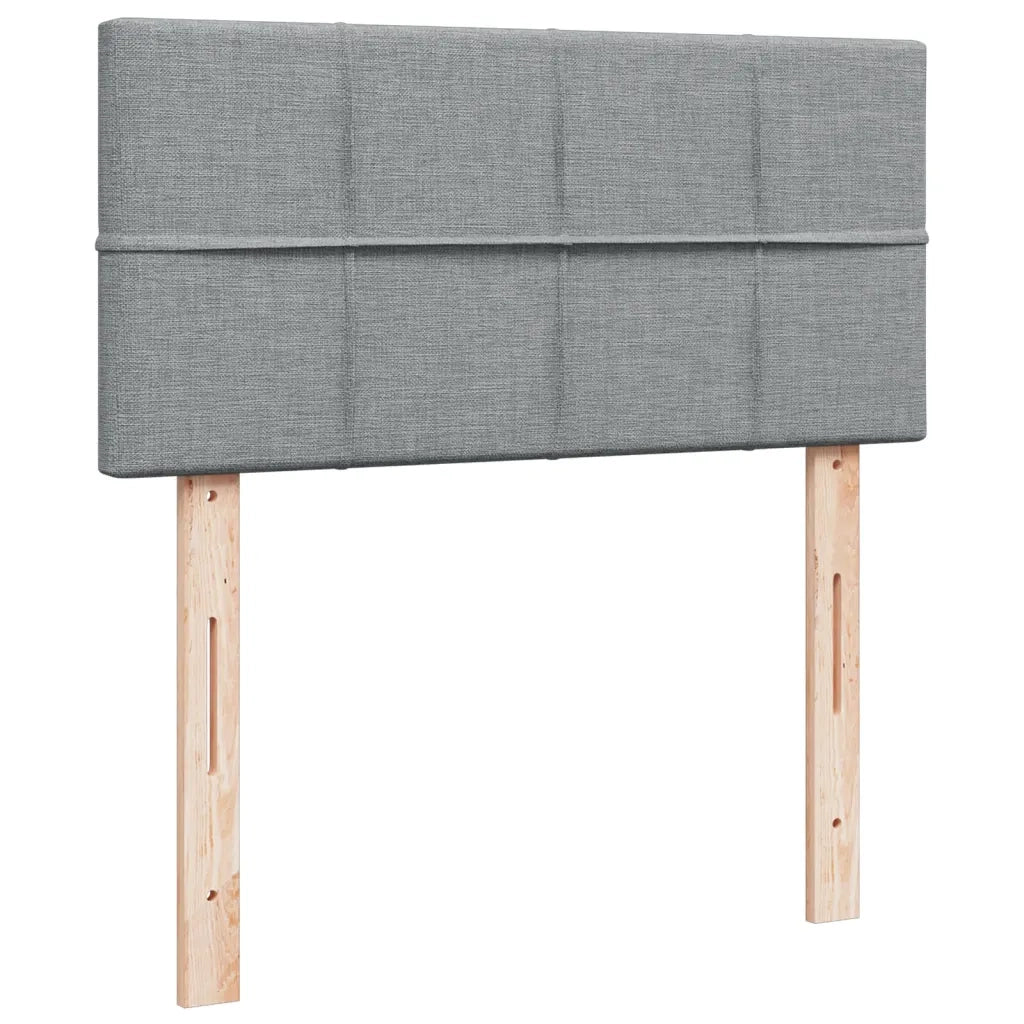 vidaXL Giroletto a Molle con Materasso Grigio Chiaro 90x190 cm Tessuto