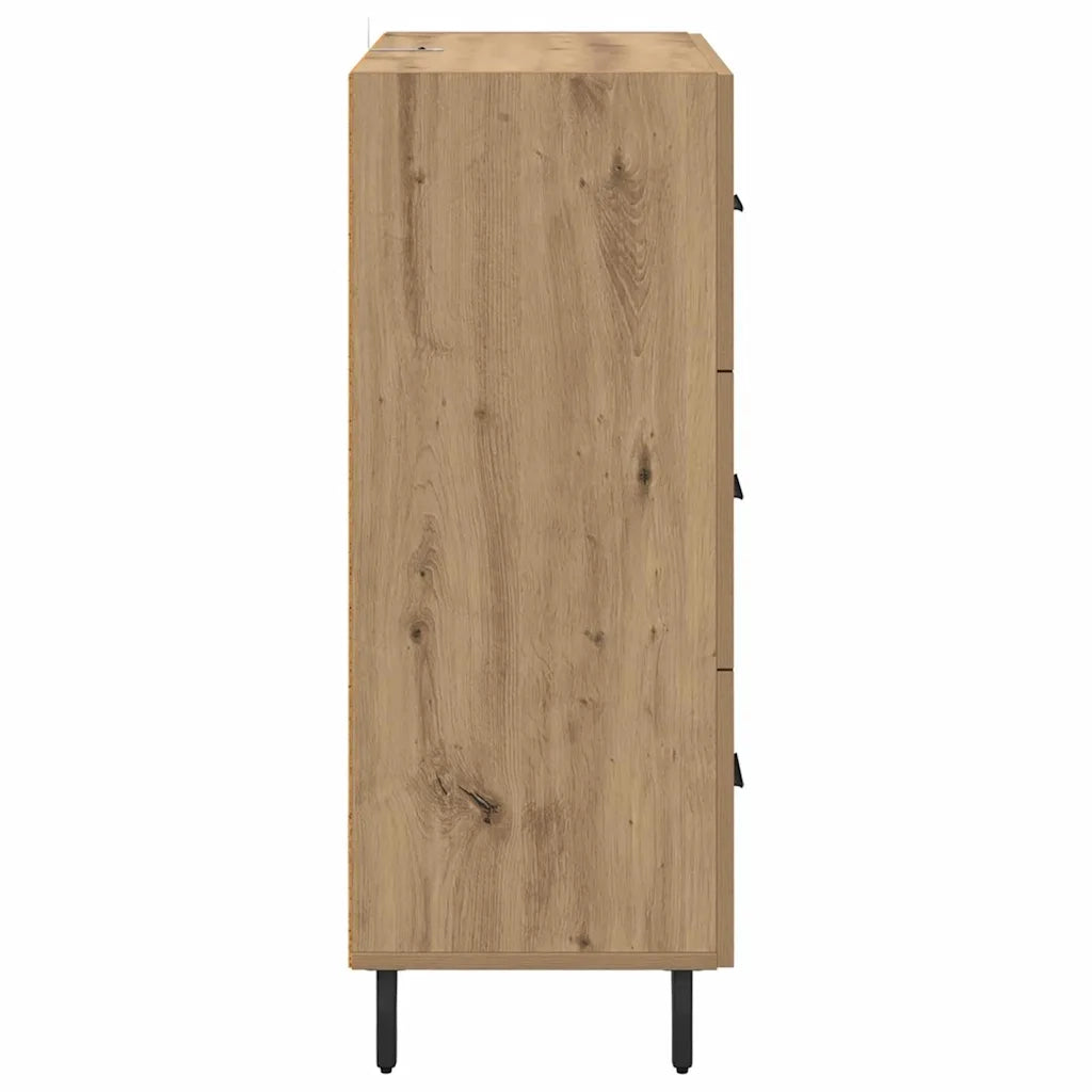 Credenza con Cassetto-Buffet-Armadio da cucina Rovere artigianale 69,5 x 34 x 90 cm 270220
