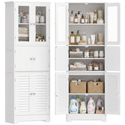 Mobile da Bagno Alto con 6 Ante ¨C Zephmum ¨C Bianco 60x30x