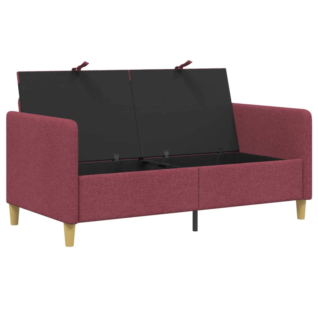 Divano con Storage Rosso Vino 152 x 78 x 87 cm Poliestere 42036922