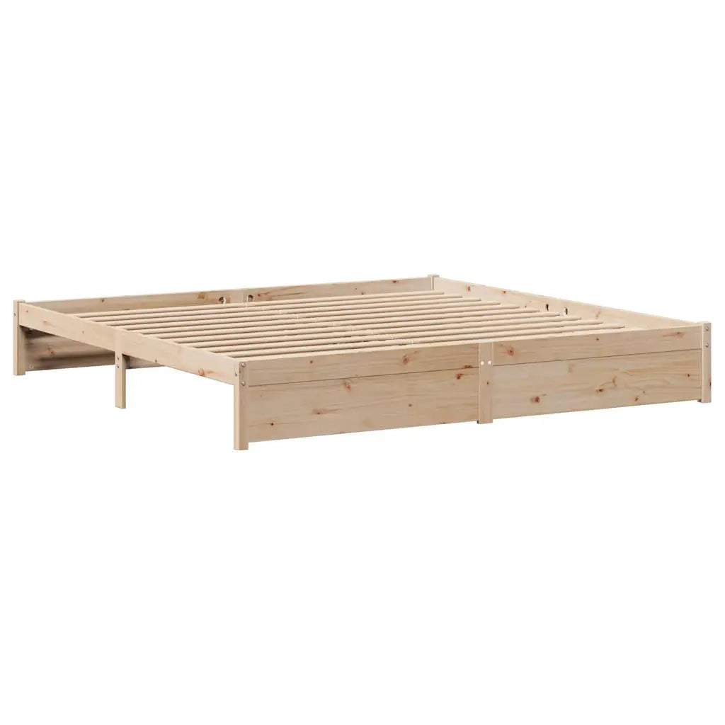 Letto senza Materasso 200x200 cm in Legno Massello di Pino