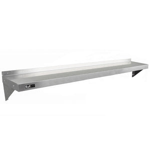 2 x Ripiani in Acciaio Inox Cucina Commerciale Mensole Muro e Staffe 194 x 30 cm
