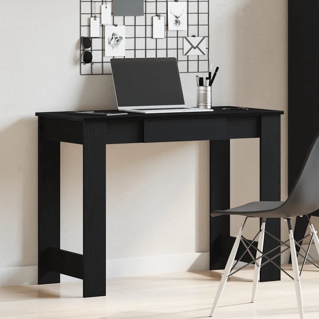 vidaXL Scrivania Nera 100x45x75 cm in Legno Multistrato