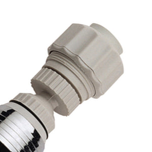 Aeroflux a due getti con doccetta a snodo, con attacco universale