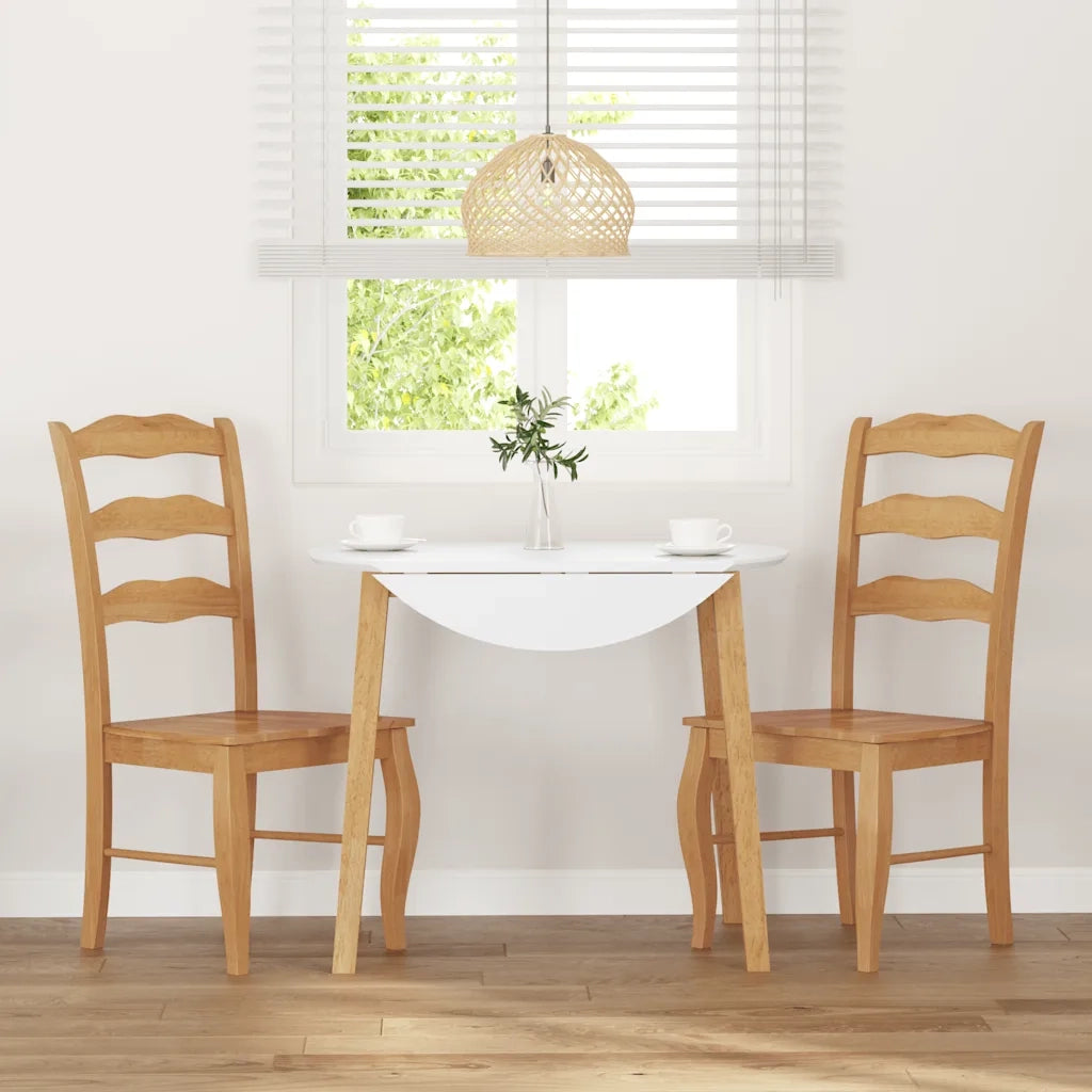 Sedie da Pranzo 2 pz Naturale in Legno Massello di Hevea 4102494