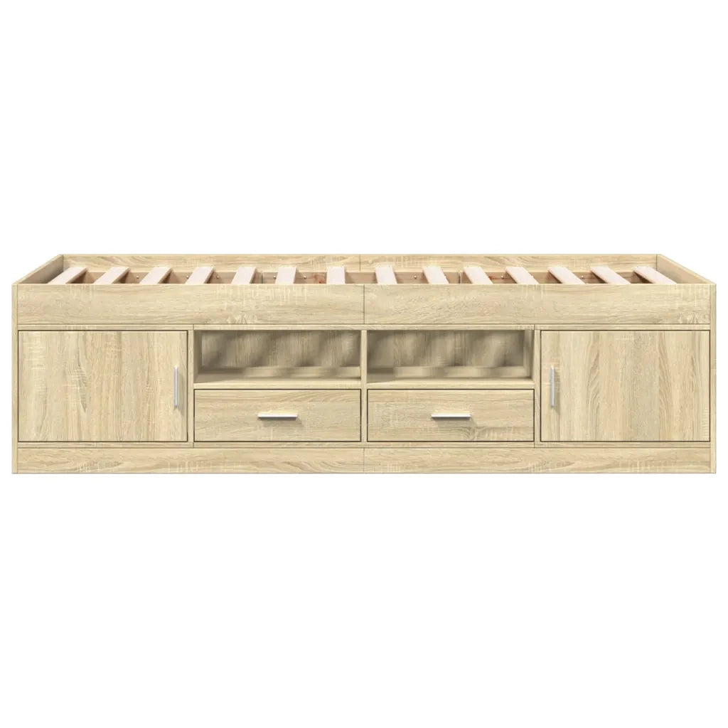 Divano Letto con Cassetti senza Materasso 100x200 cm 3280239