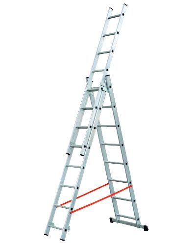 SCALA TRASFORMABILE TRIPLA IN ALLUMINIO MODULA