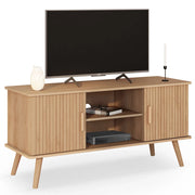 IDMarket - Mobile TV JULIETTE 110 cm con 2 ante a doghe color rovere
