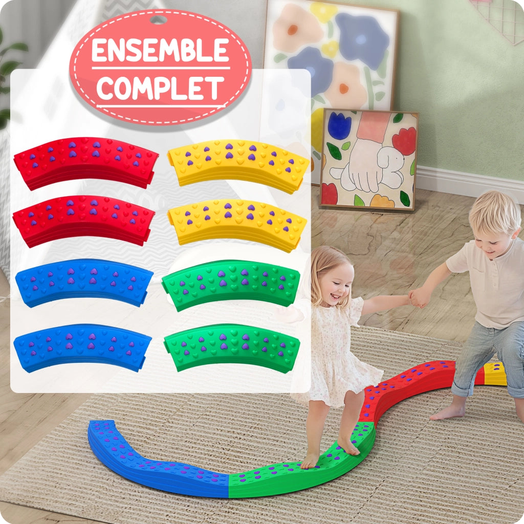 Ponte di equilibrio per bambini ¨C zephmum ¨C 8 pietre, superficie antiscivolo