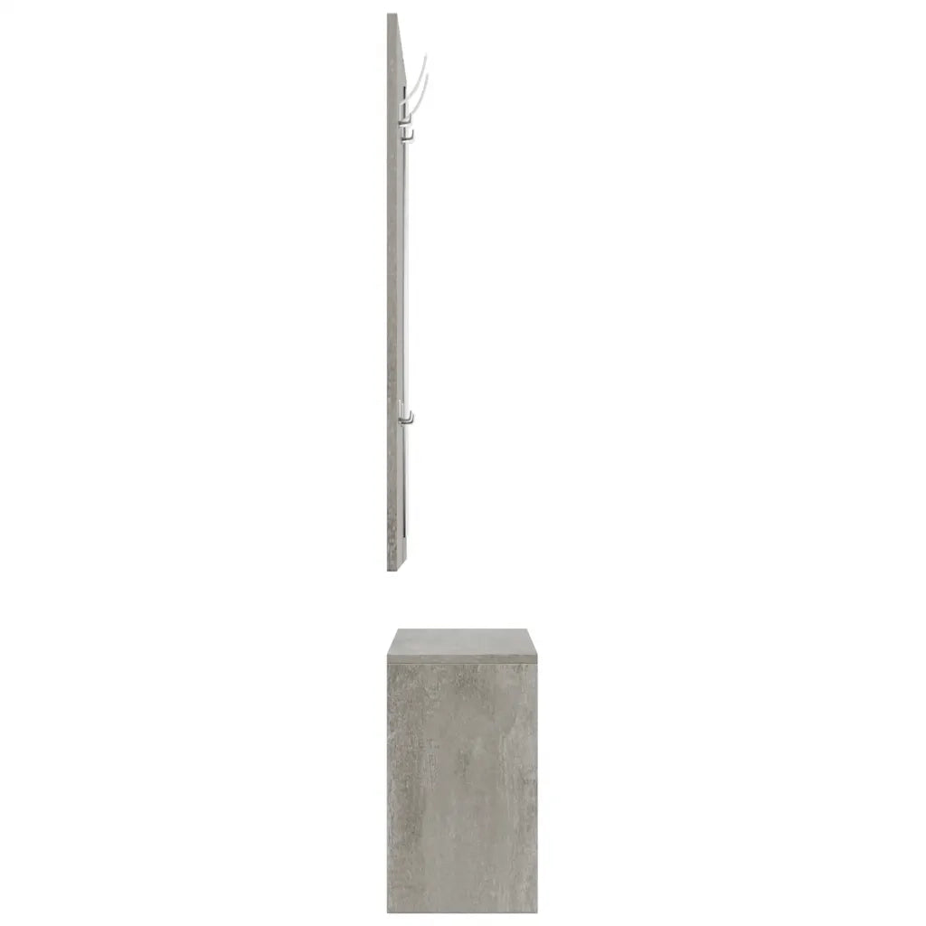 Set Scarpiere 3 in 1-Scaffale per scarpe Grigio cemento in Legno Multistrato
