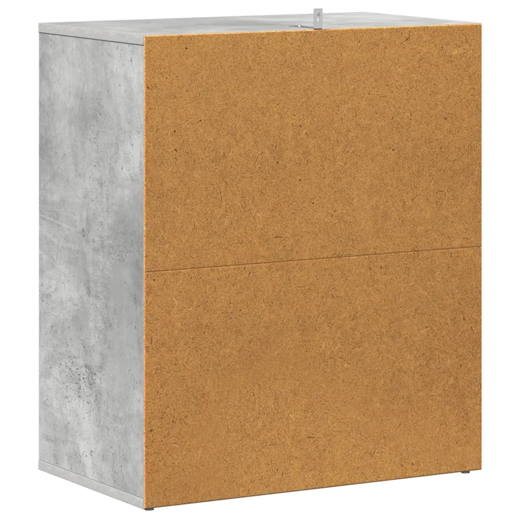 Scarpiera Grigio Cemento 60x35x70 cm in Truciolato 808922