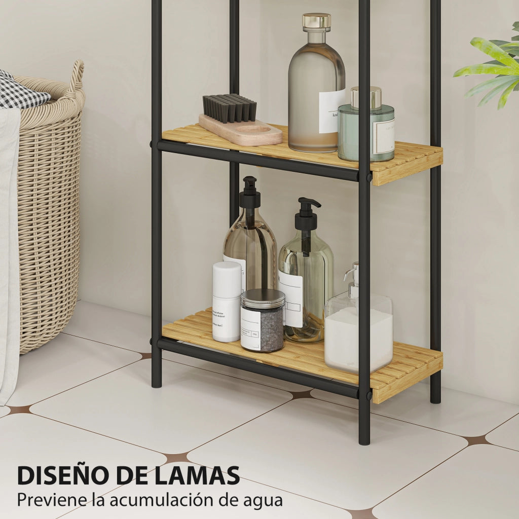 Ripiano Bagno Bamb¨´ 3 Ripiani Aperto ¨C zephmum ¨C 41.5x21.5x77.5 cm