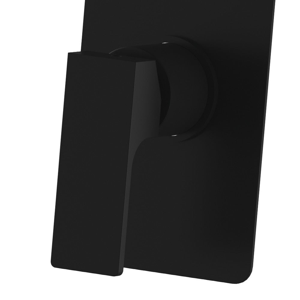 Miscelatore incasso doccia con deviatore a tre posizioni nero opaco serie Absolute