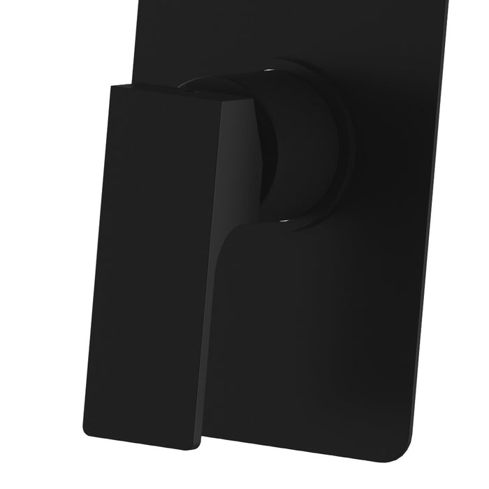 Miscelatore incasso doccia con deviatore a tre posizioni nero opaco serie Absolute