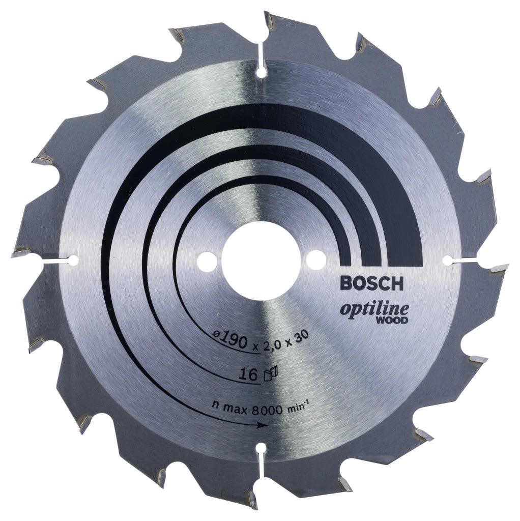 2608641184 - Lama per sega circolare Optiline Wood 190 x 30 x 2,0 mm, 16