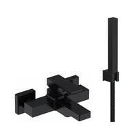 Miscelatore esterno vasca con kit doccia nero opaco serie Absolute