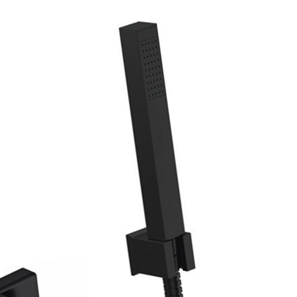 Miscelatore esterno vasca con kit doccia nero opaco serie Absolute