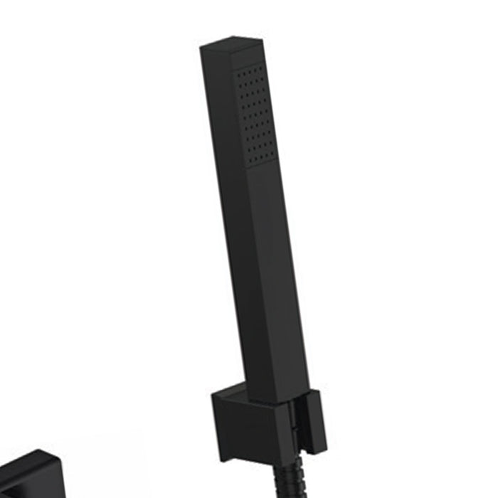 Miscelatore esterno vasca con kit doccia nero opaco serie Absolute