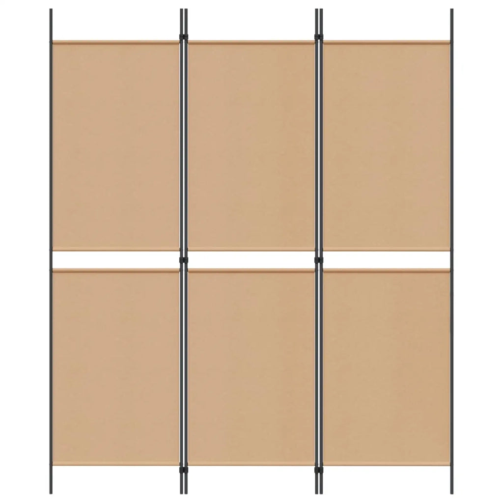 Divisorio Ambienti | Divider per stanze | Paravento a 3 pannelli Beige 150 x 180 cm Tessuto