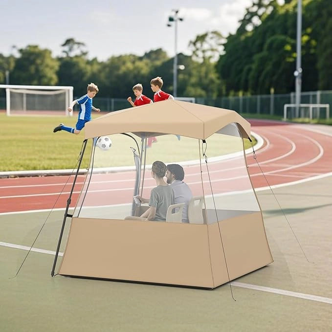 Tenda sportiva, tenda trasparente con visuale libera, telaio robusto e borsa per il trasporto, tenda da campeggio per esterni, tenda a bolla pop-up per guardare gli sport, fare il tifo, campeggiare (180 x 135 x 175 cm)