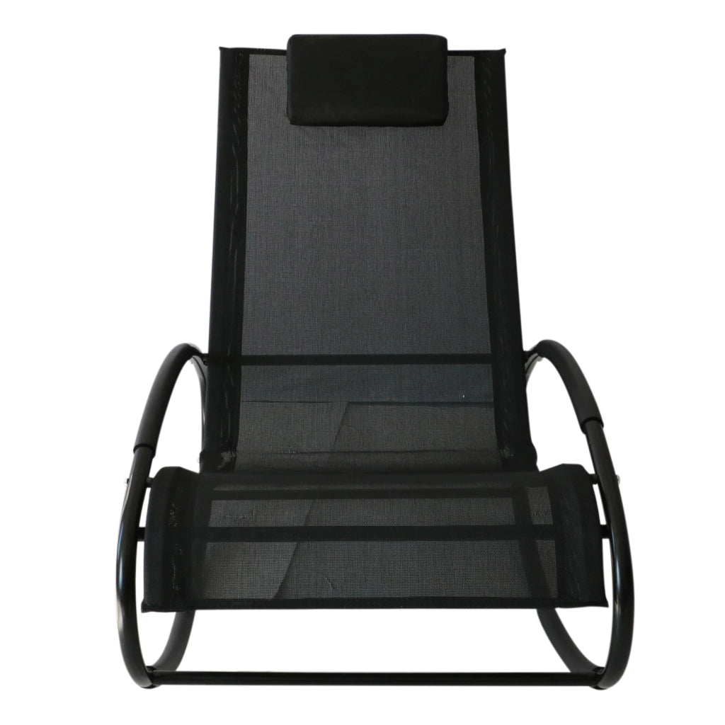 Poltrona dondolo per esterno ¨C Zephmum ¨C Grigio, tessuto, acciaio, 120kg