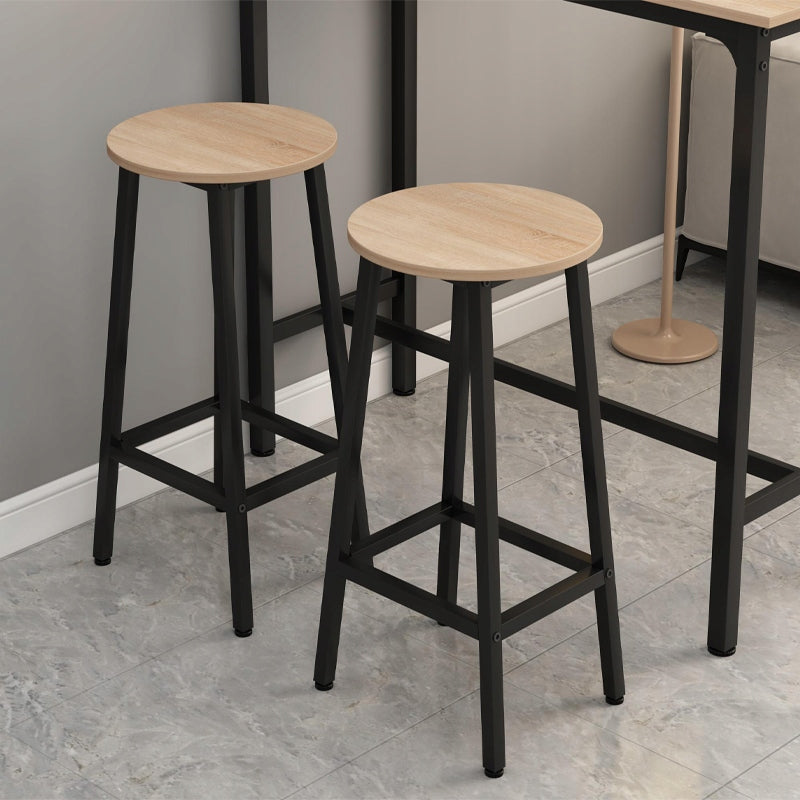 2x sgabello da bar sedia alta sgabello da cucina sgabello in metallo rovere 65 cm