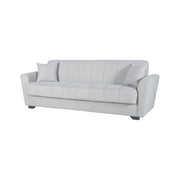 Ribera, Divano Letto 3 Posti Contenitore, 225x83 cm Grigio Chiaro