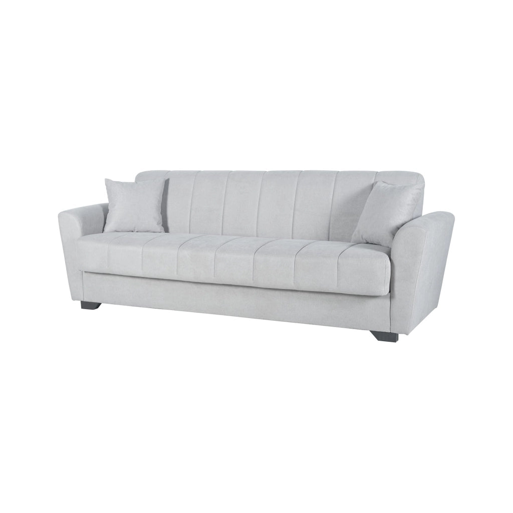 Ribera, Divano Letto 3 Posti Contenitore, 225x83 cm Grigio Chiaro