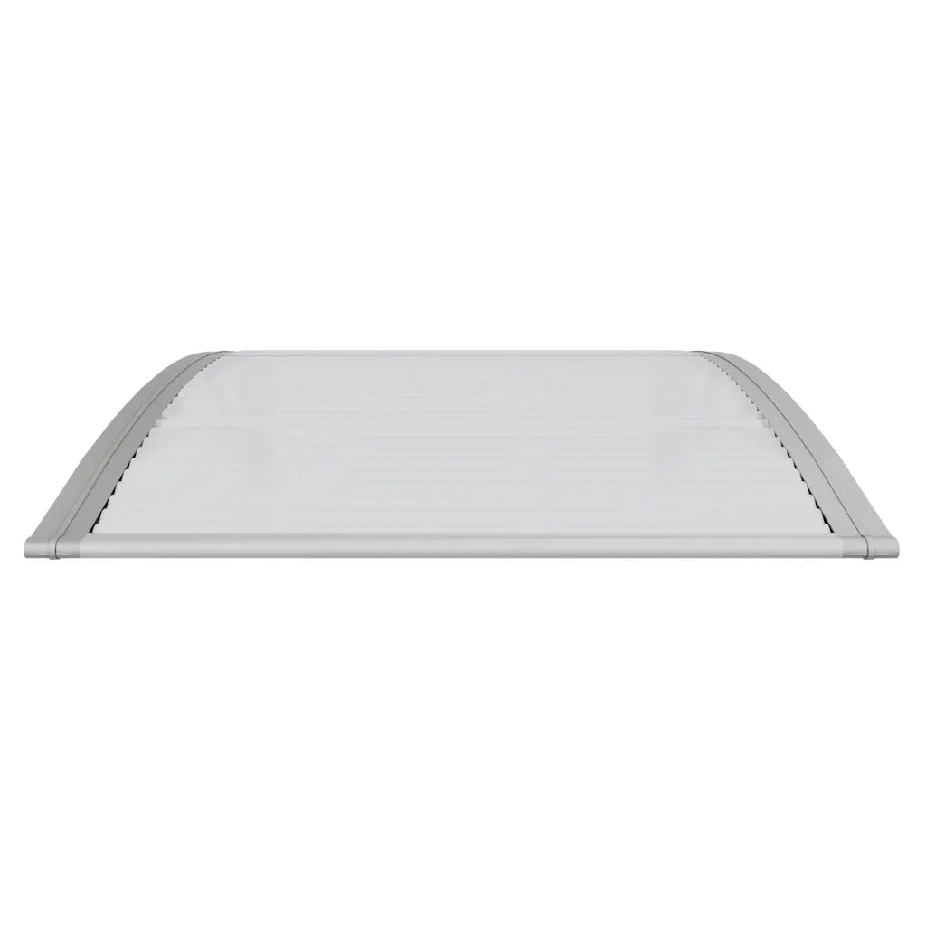 Pensilina per porta grigia e trasparente 100x75 cm in policarbonato 153589