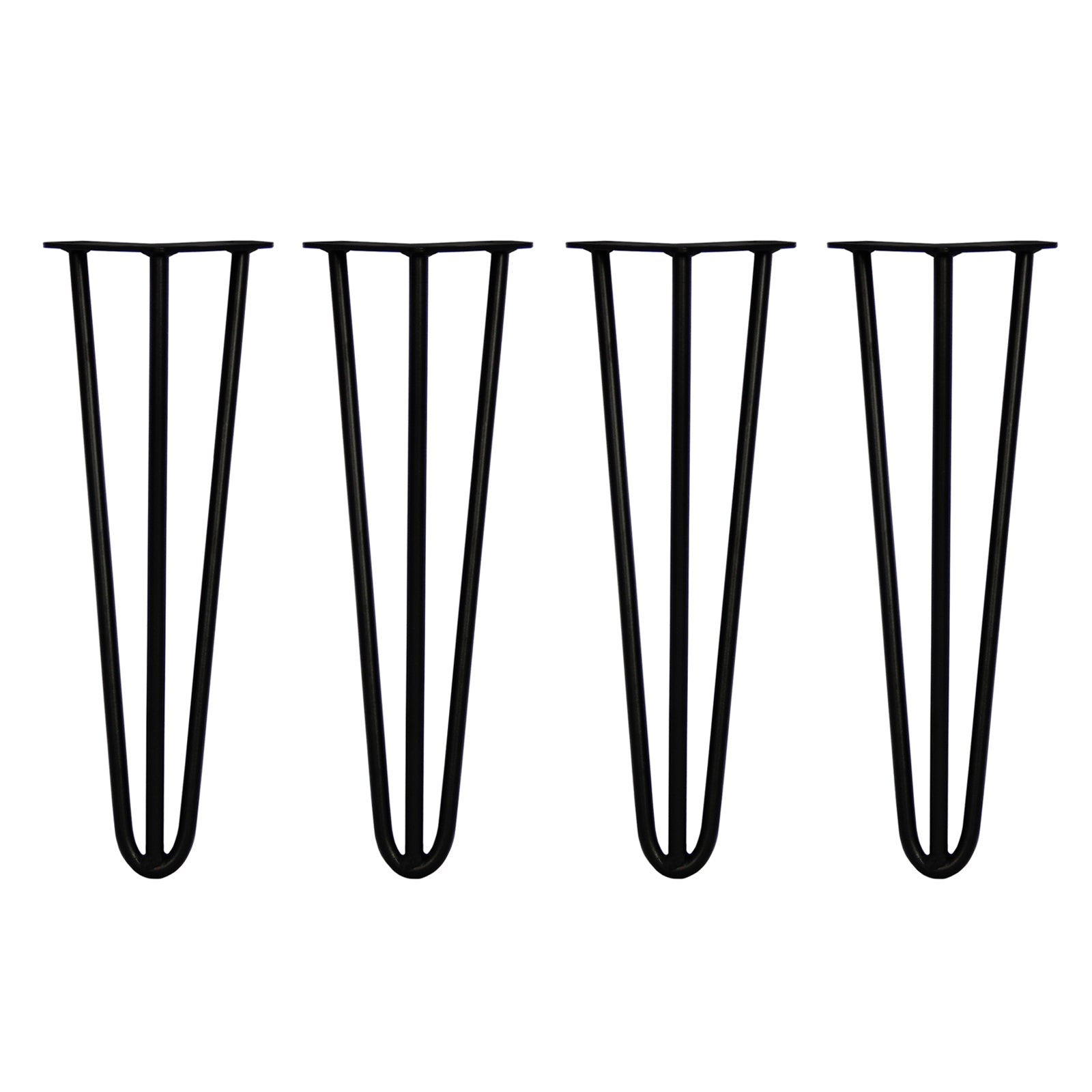 4 Gambe per Tavolo a Forcina SkiSki Legs 40,6cm Acciaio Nero 3 Rebbi 12mm