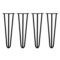 4 Gambe per Tavolo a Forcina SkiSki Legs 40,6cm Acciaio Nero 3 Rebbi 12mm
