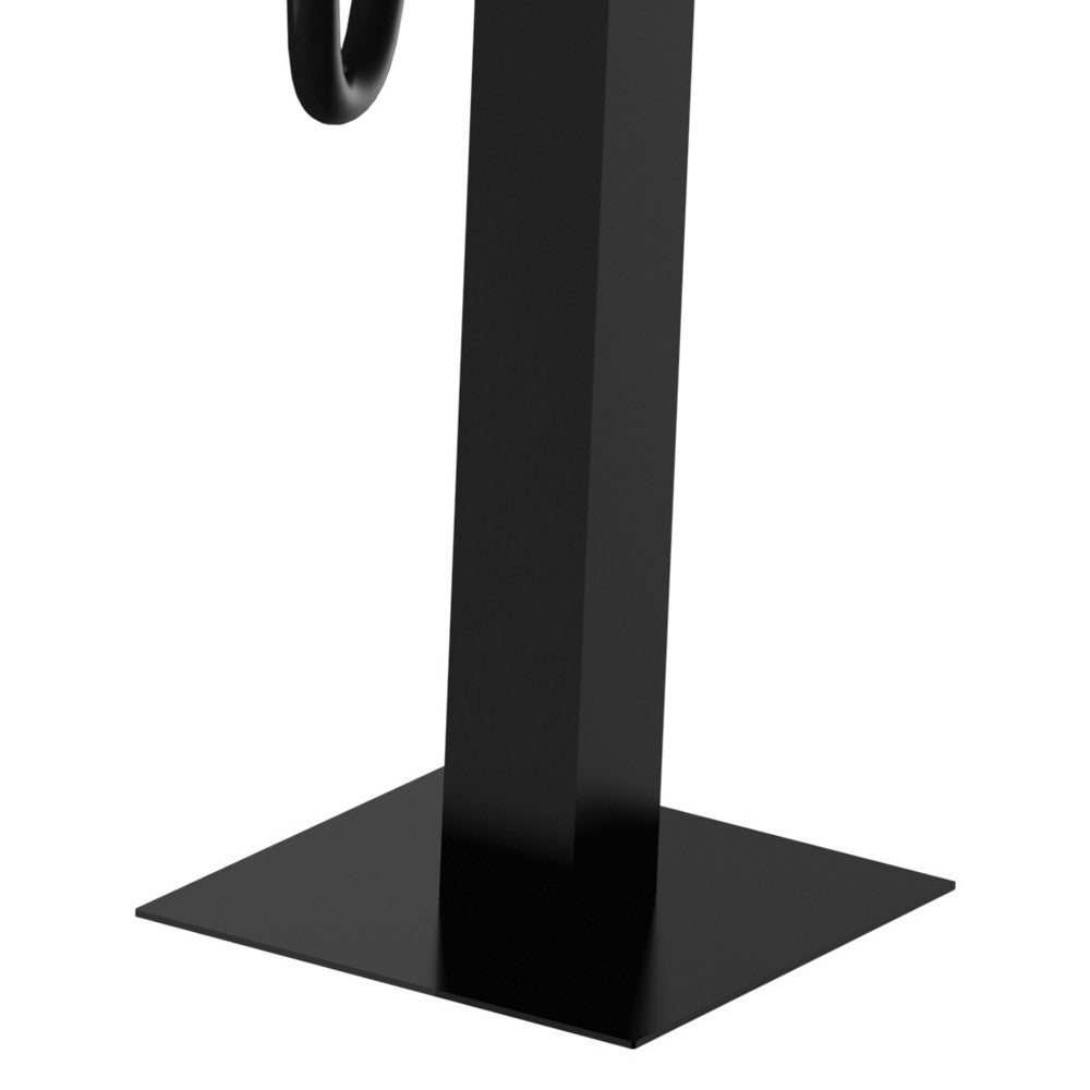 Miscelatore bordo vasca da pavimento nero opaco con kit doccia serie Absolute