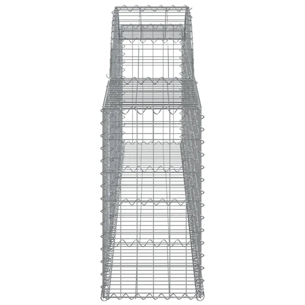 Cesti Gabbioni ad Arco 2 pz 300x30x60/80 cm Ferro Zincato