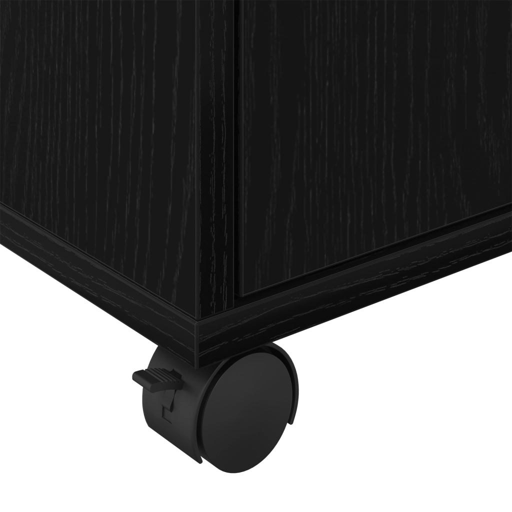 Mobiletto Rolling in Rovere Nero 45x38x54 cm in Legno Ingegnerizzato