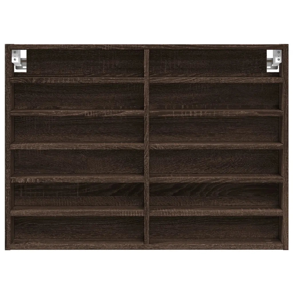 Armadietto Vetrina Rovere Marrone 80x8,5x58cm Legno Multistrato 847960