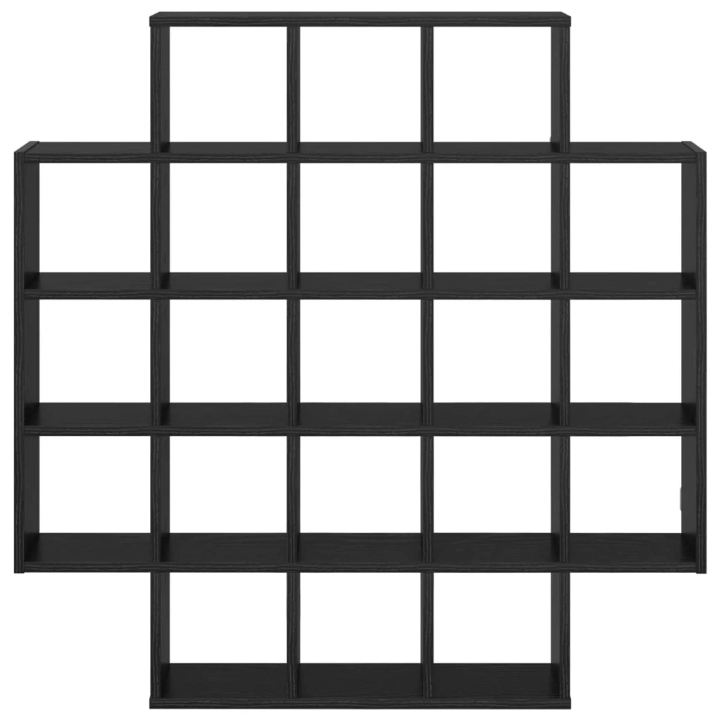 Scaffale da parete Rovere Nero 100 x 13 x 100 cm 8012245