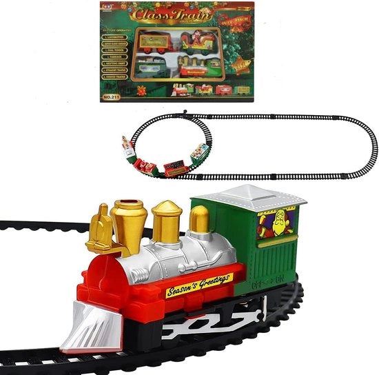 Treno di Natale elettrico - Treno di Natale elettrico - Treno intorno all'albero di Natale - Decorazione di Natale a vapore - Treno di Natale per bambini - Treno di Natale con luce e suono - Decorazione di Natale - Accessori del villaggio di Natale