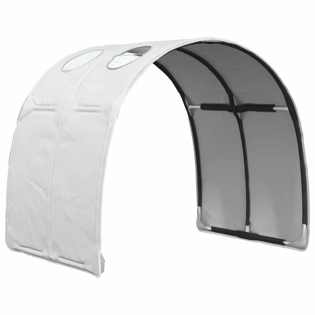Tunnel per Letto 2 pz Bianco Poliestere 893714