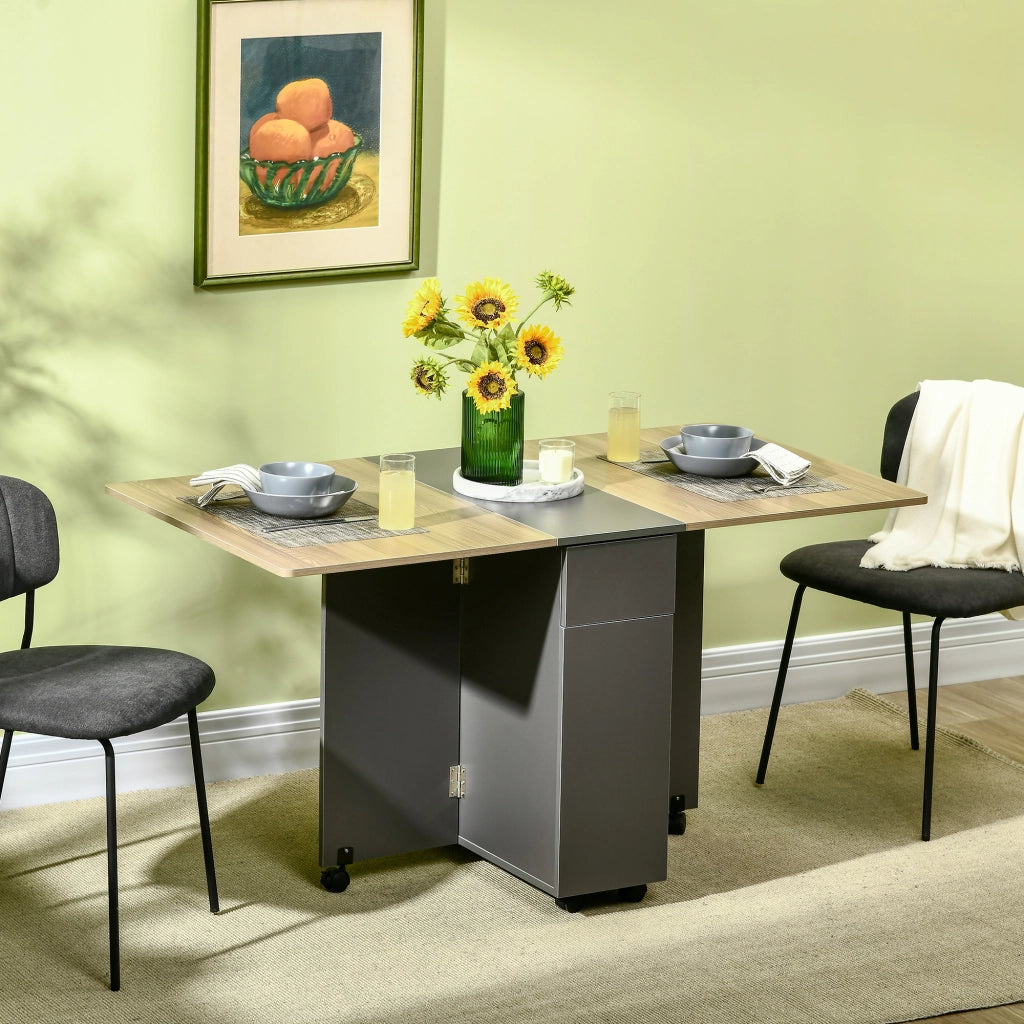 Tavolo da pranzo allungabile pieghevole con cassetti ¨C zephmum ¨C 140x76x76 cm