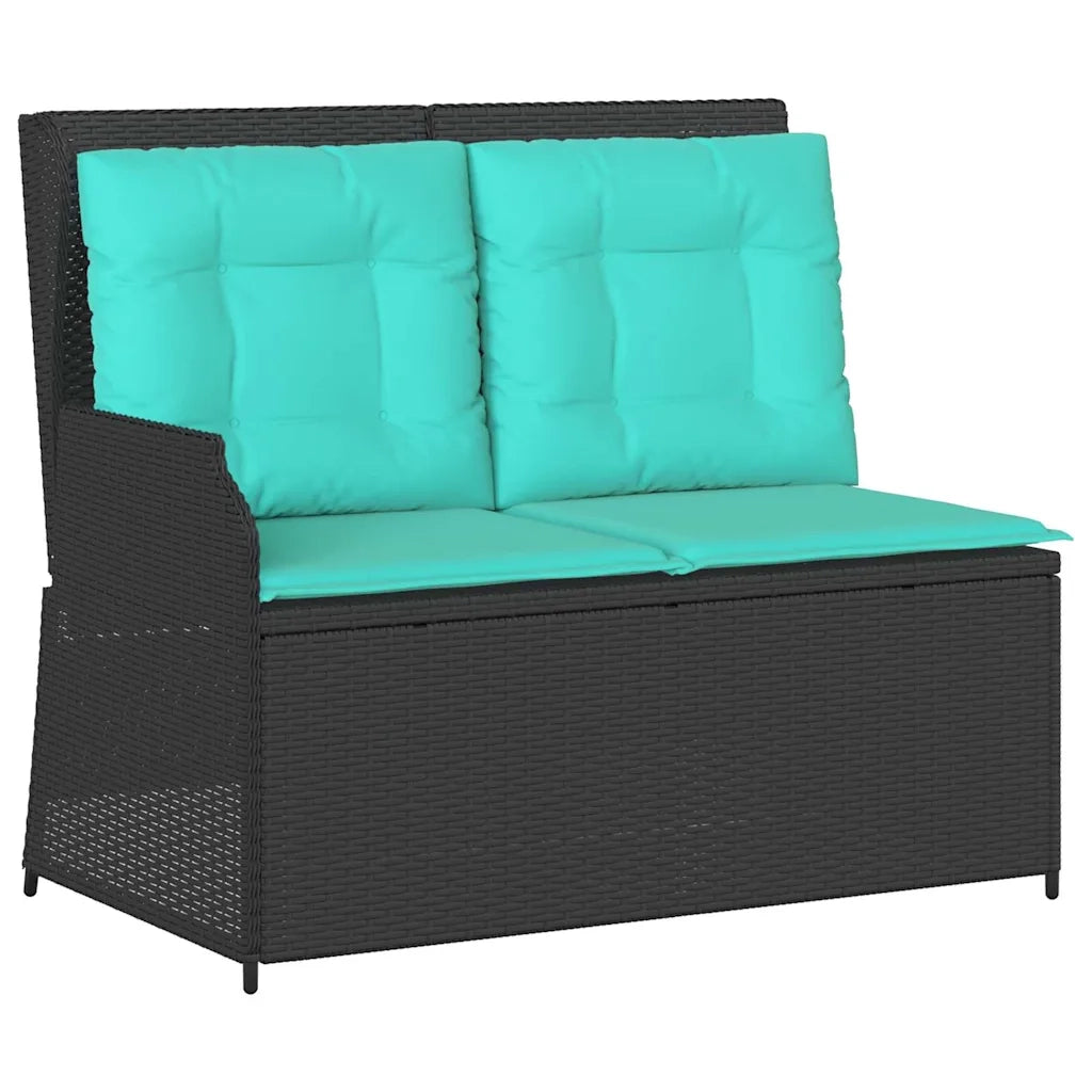 Panchina da giardino Nero polyrattan 3394457