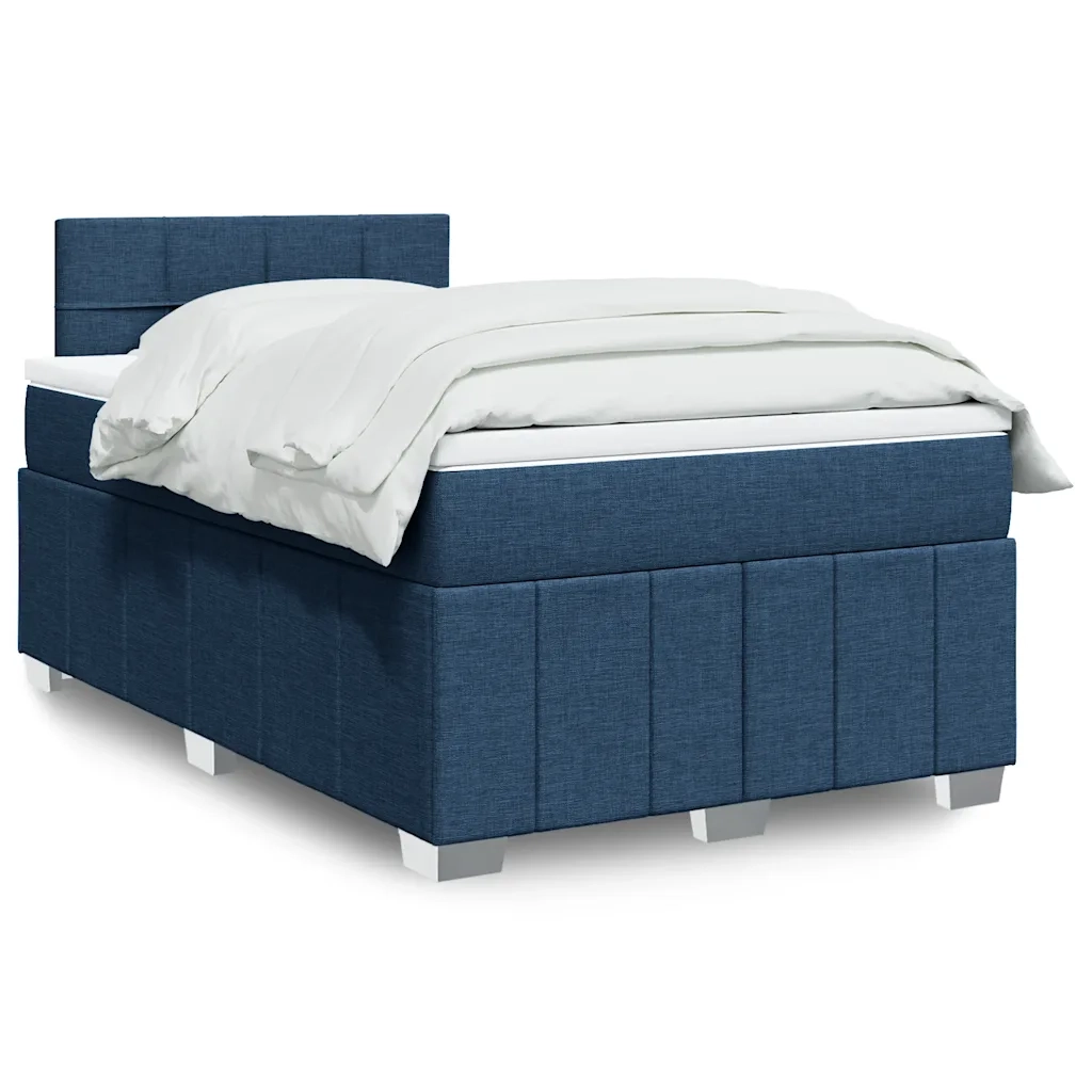 Giroletto a Molle con Materasso Blu 120x200 cm in Tessuto 3287041