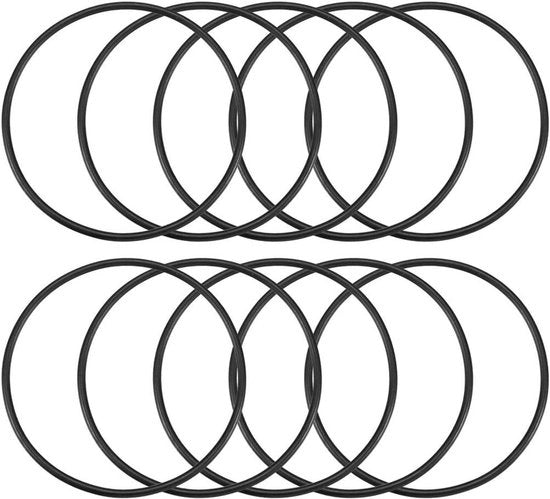 O-ring nitrile in gomma 90mm OD, 3mm di spessore, 10 pezzi, colore nero