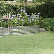Vaso Giardino Acciaio Verniciato a Polvere 152x40x36 cm Argento cod mxl 50055