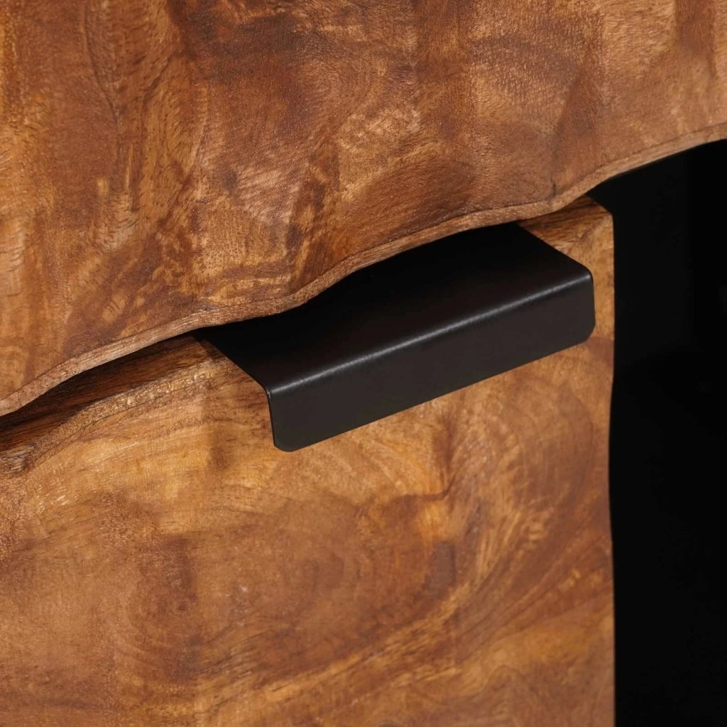 Credenza con porta Finitura Marrone Acacia 80 x 33 x 75 cm 4017927