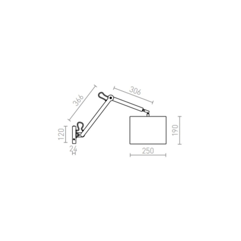 Lampada MADISON W da parete bianco cromo 230V E27 42W