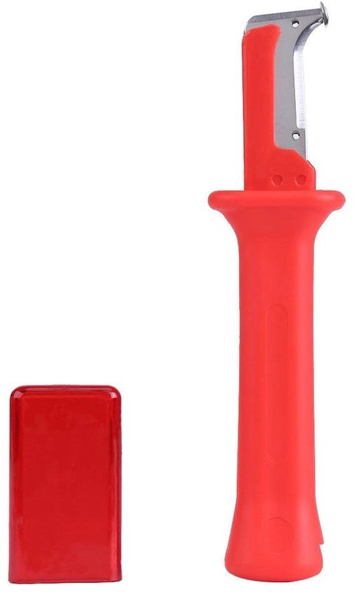 Strumento per isolamento elettrico - Strappatore e tagliatore di cavi con manico isolato - Rosso - Utile strumento per imballaggio neutro