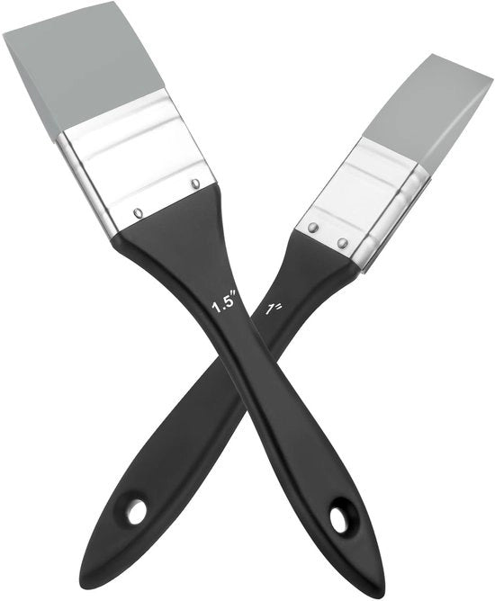 Pennelli a forma di colore in silicone - strumento da disegno flessibile - 2 pezzi - 1 pollice, 2 pollici