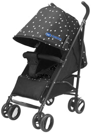 Passeggino Leggero per Bambini Pieghevole con Borsa Nemo Nero con Stelle