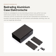 Scatola di Protezione per Progetti Elettronici - Caso in Alluminio - Resistente e Stile - Finestra Frosta Nera - Box per Strumenti - Adatto per Diverse Applicazioni...