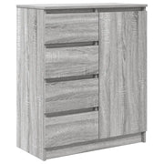 Credenza | Madia | Buffet da pranzo | Armadio da pranzo con Cassetti Grigio Sonoma 71x35x84 cm in Truciolato